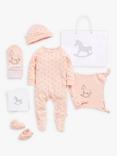 The Little Tailor Baby Super Soft Jersey Sleepsuit, Hat, Blanket, Comforter And Booties Set, Pink