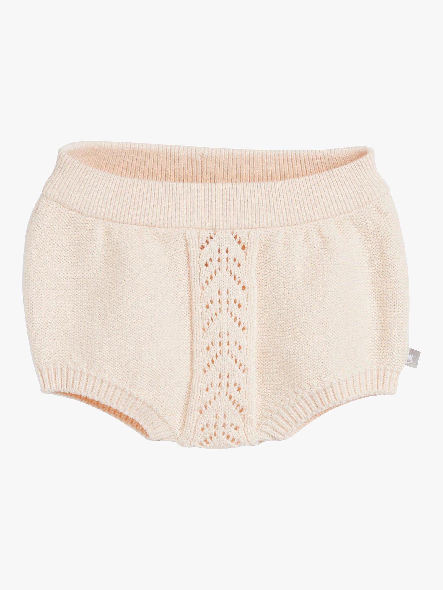 Product image 7 of 8, which shows The Little Tailor Baby Three Piece Cardigan, Bloomer & Bonnet Set, Pink, 0-3 months
