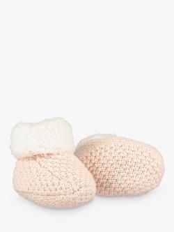 The Little Tailor Baby Knitted Booties - view 2, Light Pink