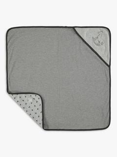 The Little Tailor Horse Cotton Baby Blanket, Charcoal