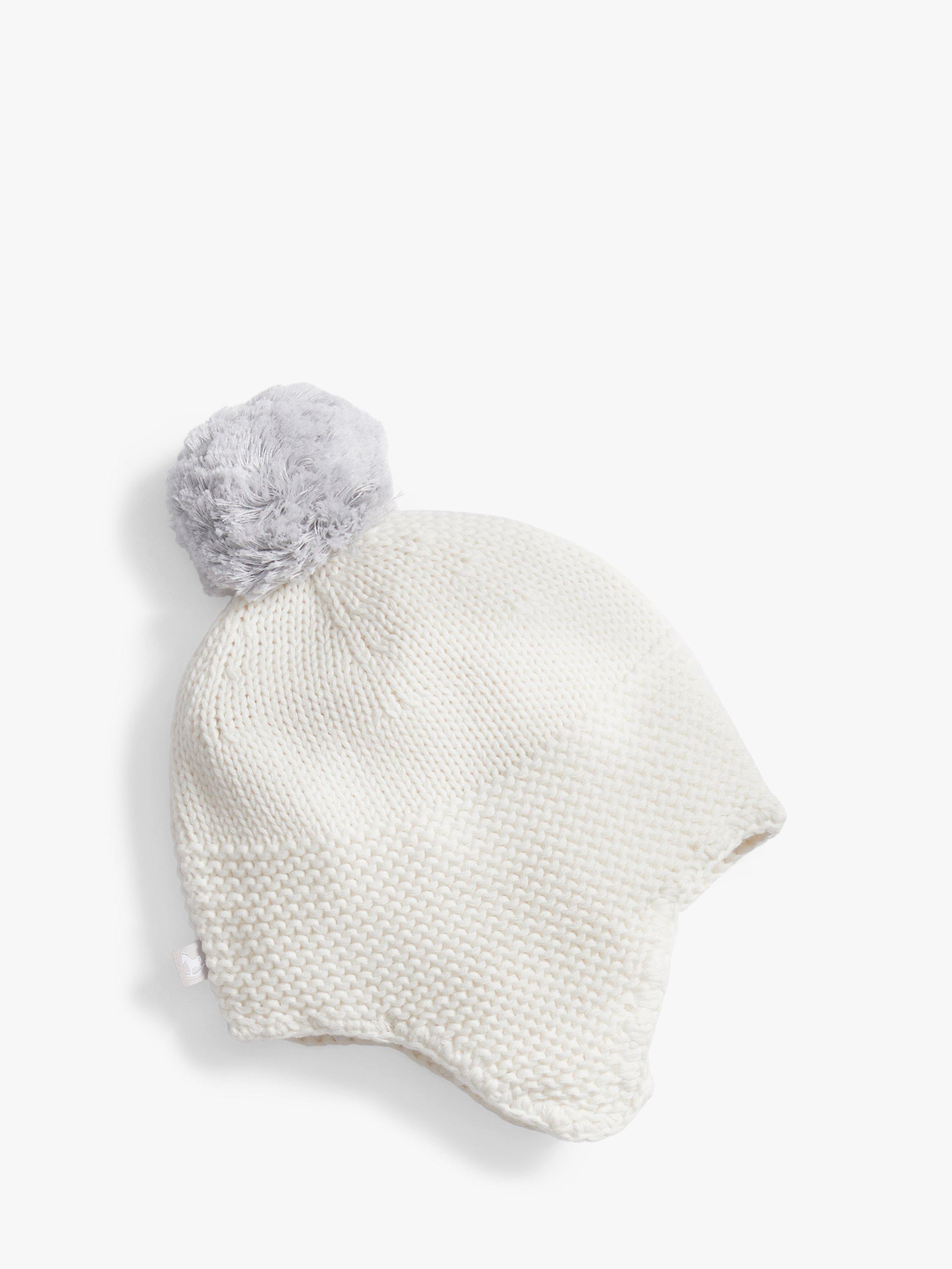 Product image 1 of 1, which shows The Little Tailor Cotton Trapper Hat, Neutral, 0-6 months