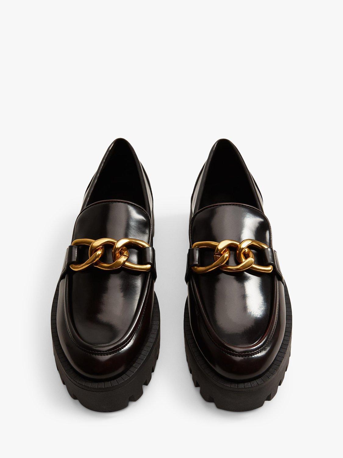 Product image 5 of 5, which shows Mango Chunky Loafers, Dark Red, 2
