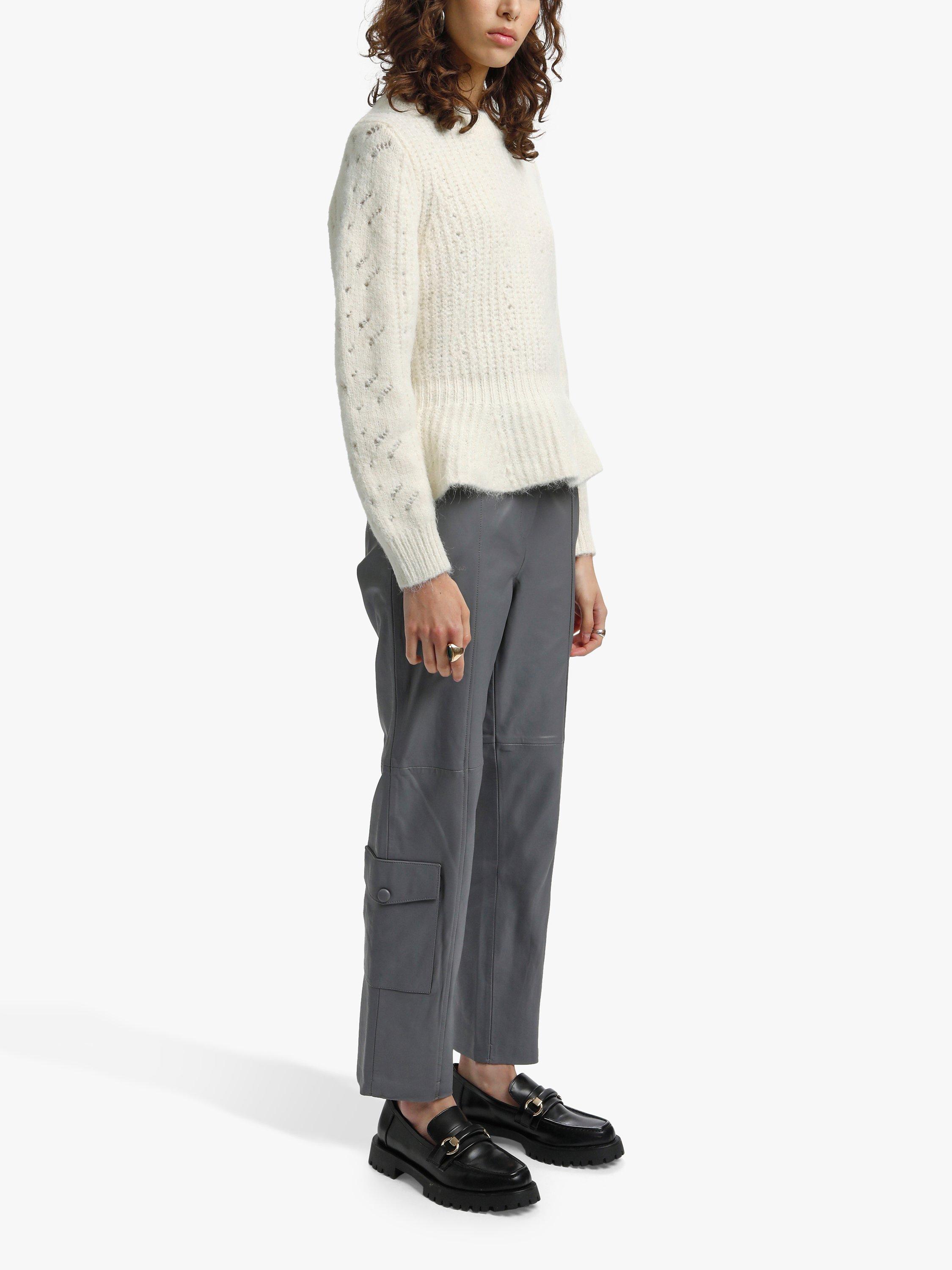 KAREN BY SIMONSEN Joy Peplum Hem Jumper, Egret