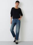 HUSH Boyfriend Straight Fit Jeans, Vintage Wash Blue