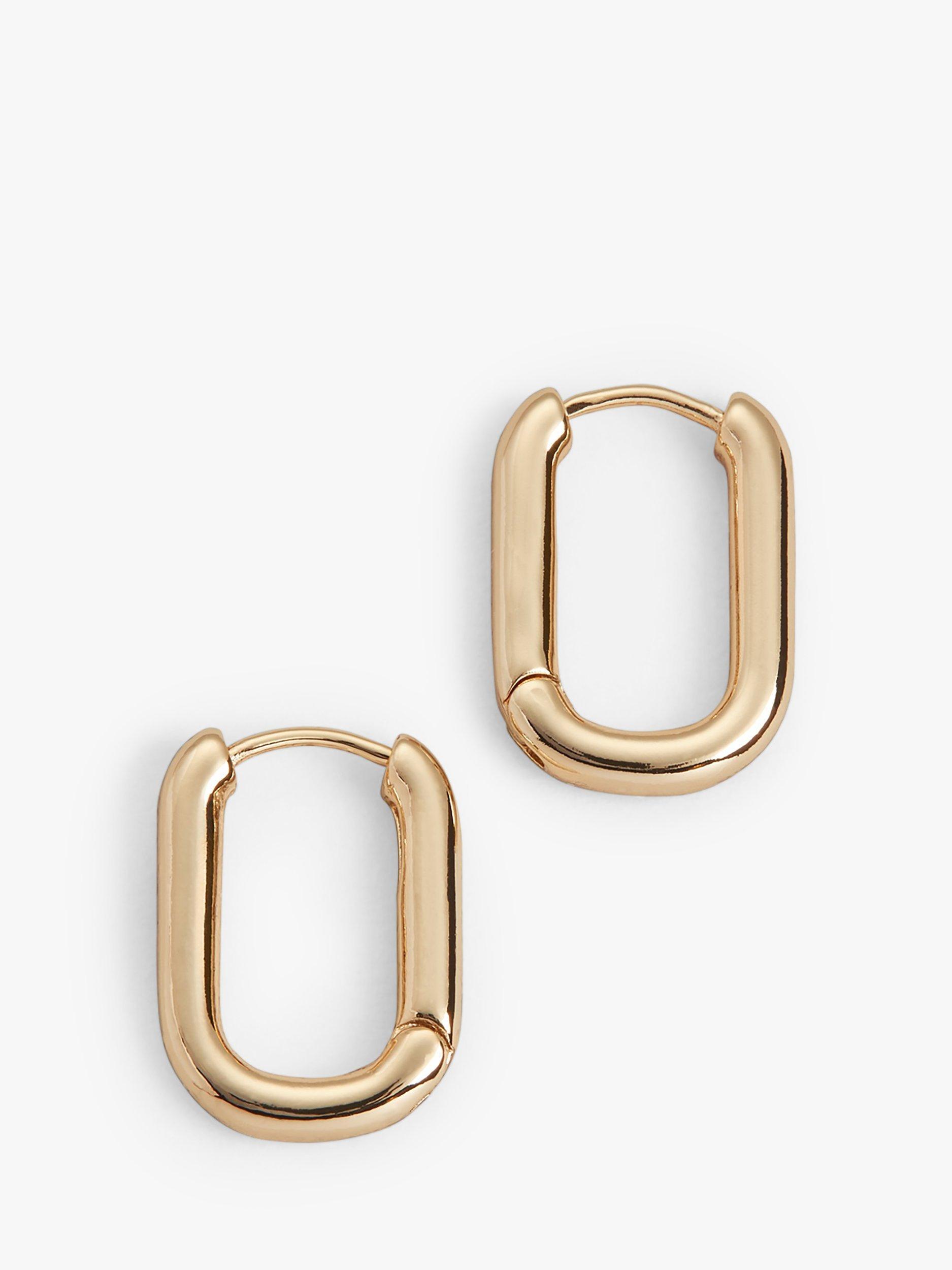 HUSH Francie Plated Oval Hoop Earrings, Gold