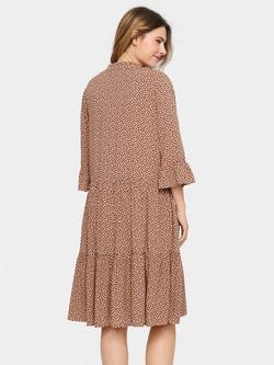 Saint Tropez Eda Pebbles Print Dress, Tan - view 2, Tan