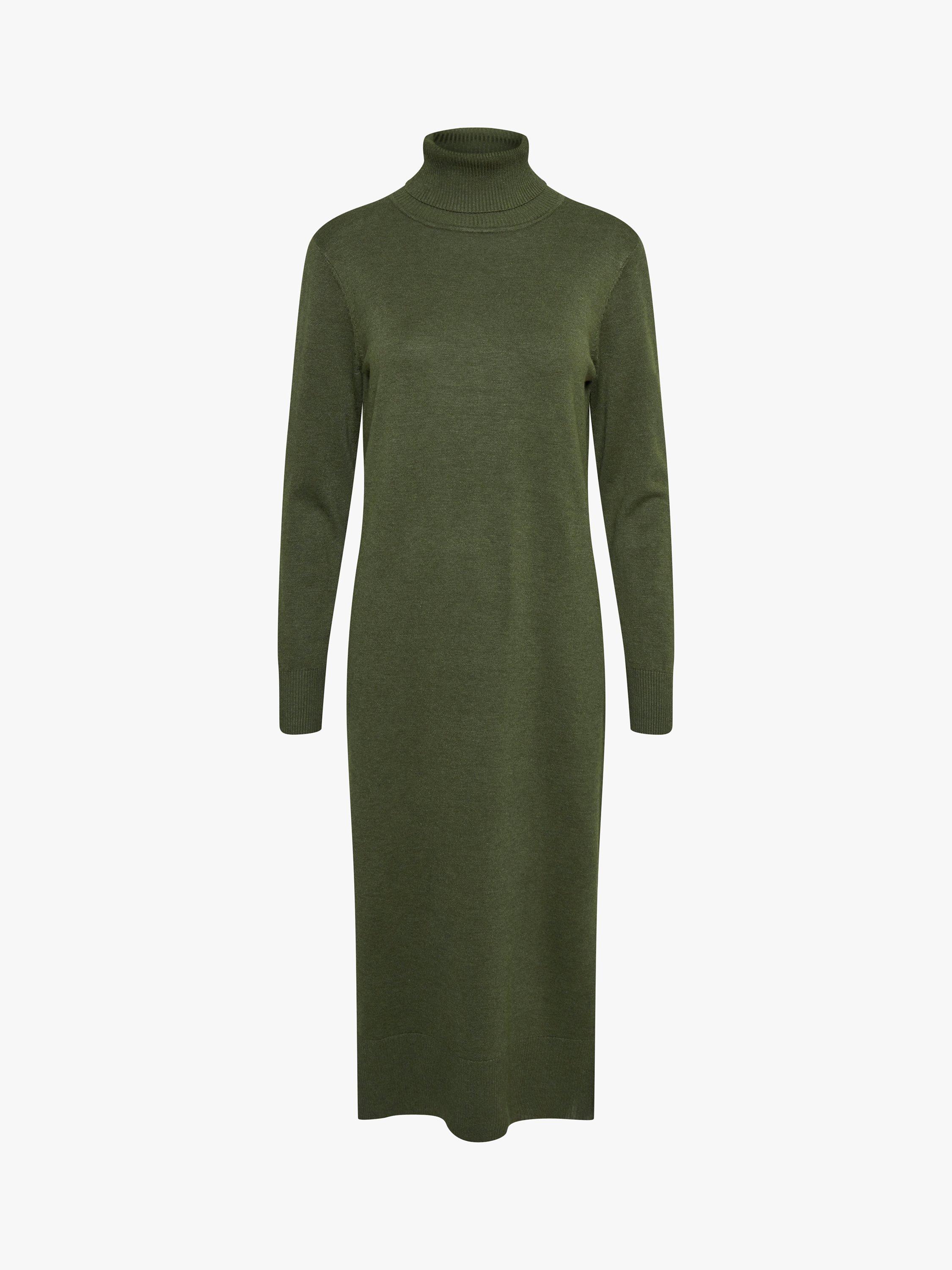 Product image 4 of 6, which shows Saint Tropez Mila Rollneck Midi Dress, Army Green, XS