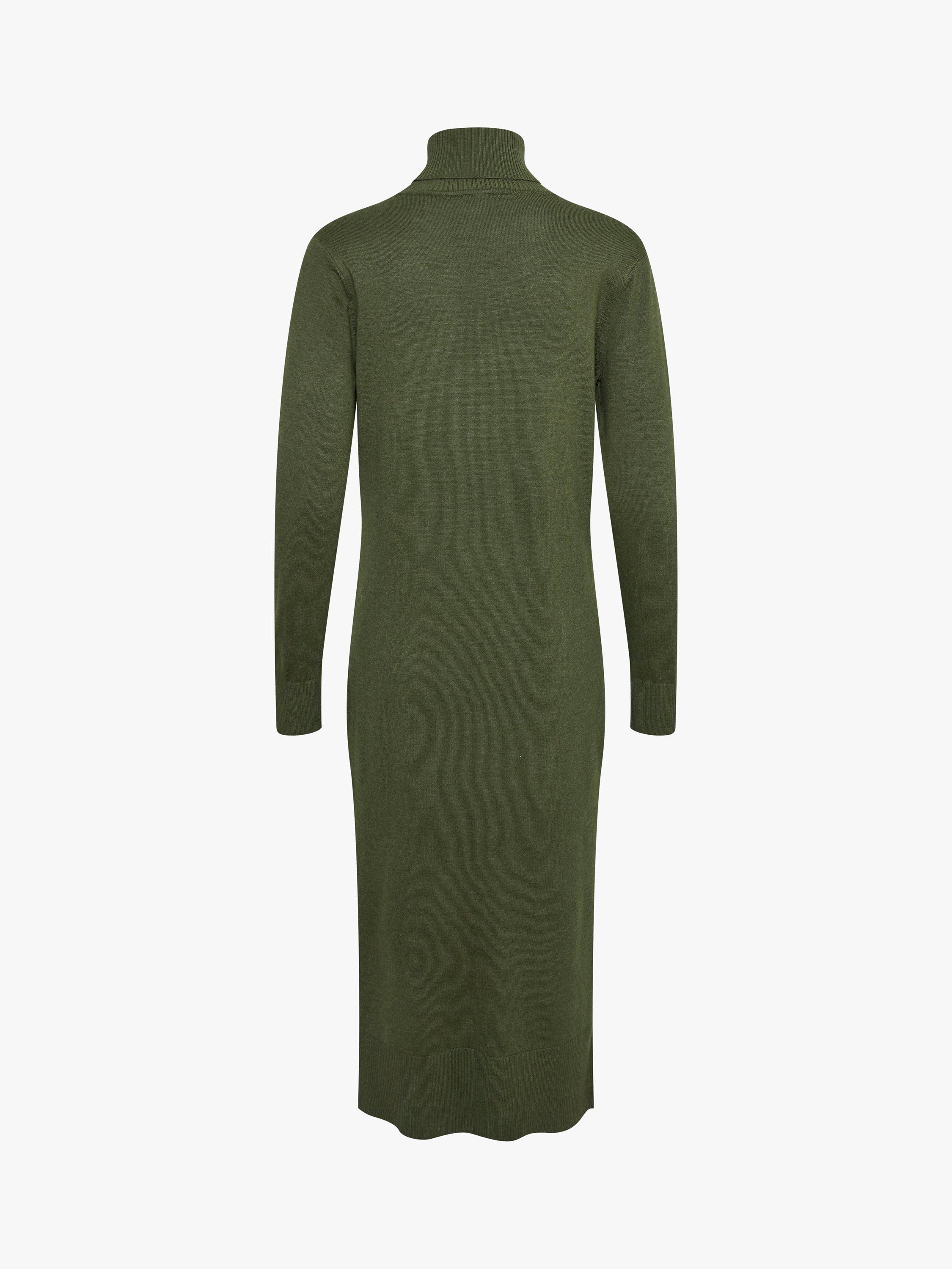 Product image 5 of 6, which shows Saint Tropez Mila Rollneck Midi Dress, Army Green, XS