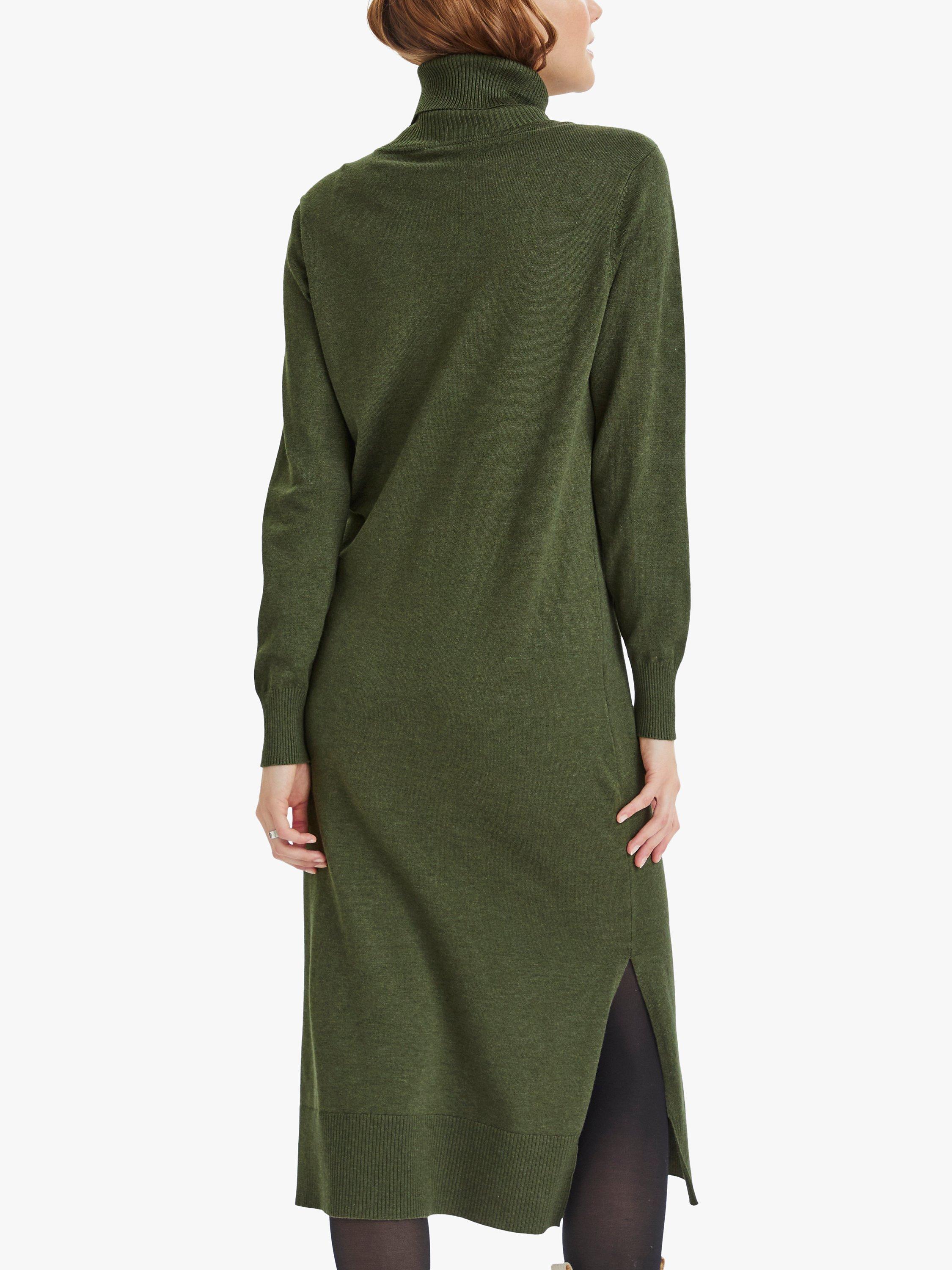 Product image 2 of 6, which shows Saint Tropez Mila Rollneck Midi Dress, Army Green, XS