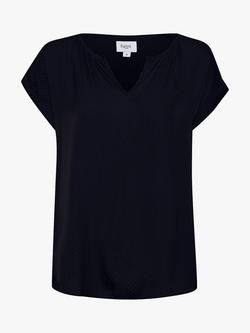 Saint Tropez Briana Jacquard Short Sleeve Top, Blue Deep