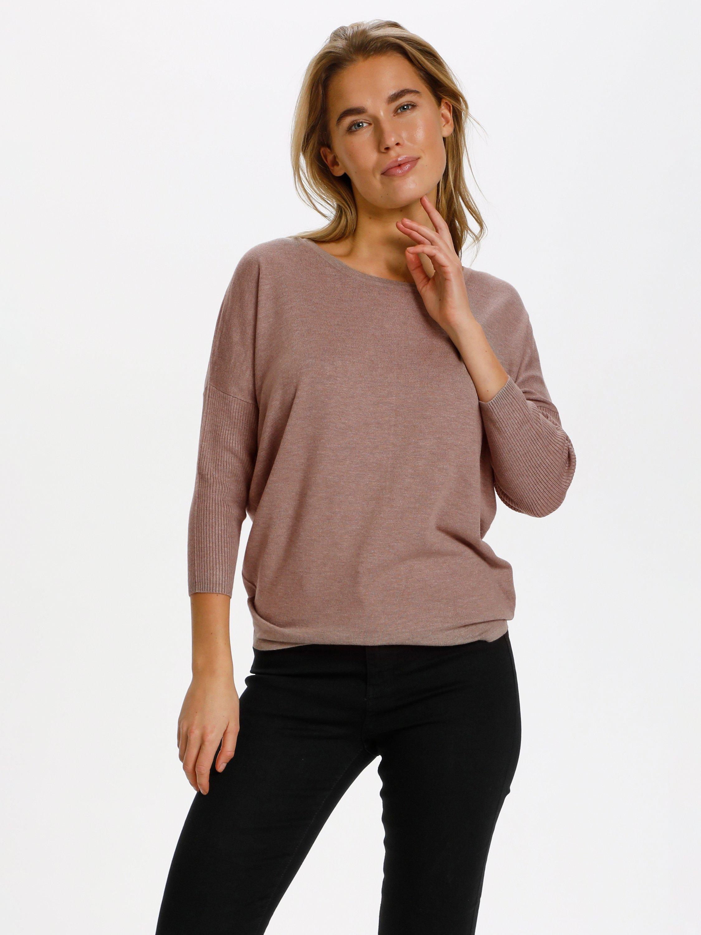 Product image 1 of 5, which shows Saint Tropez Mila 3/4 Sleeve Jumper, Atmos Melange, L