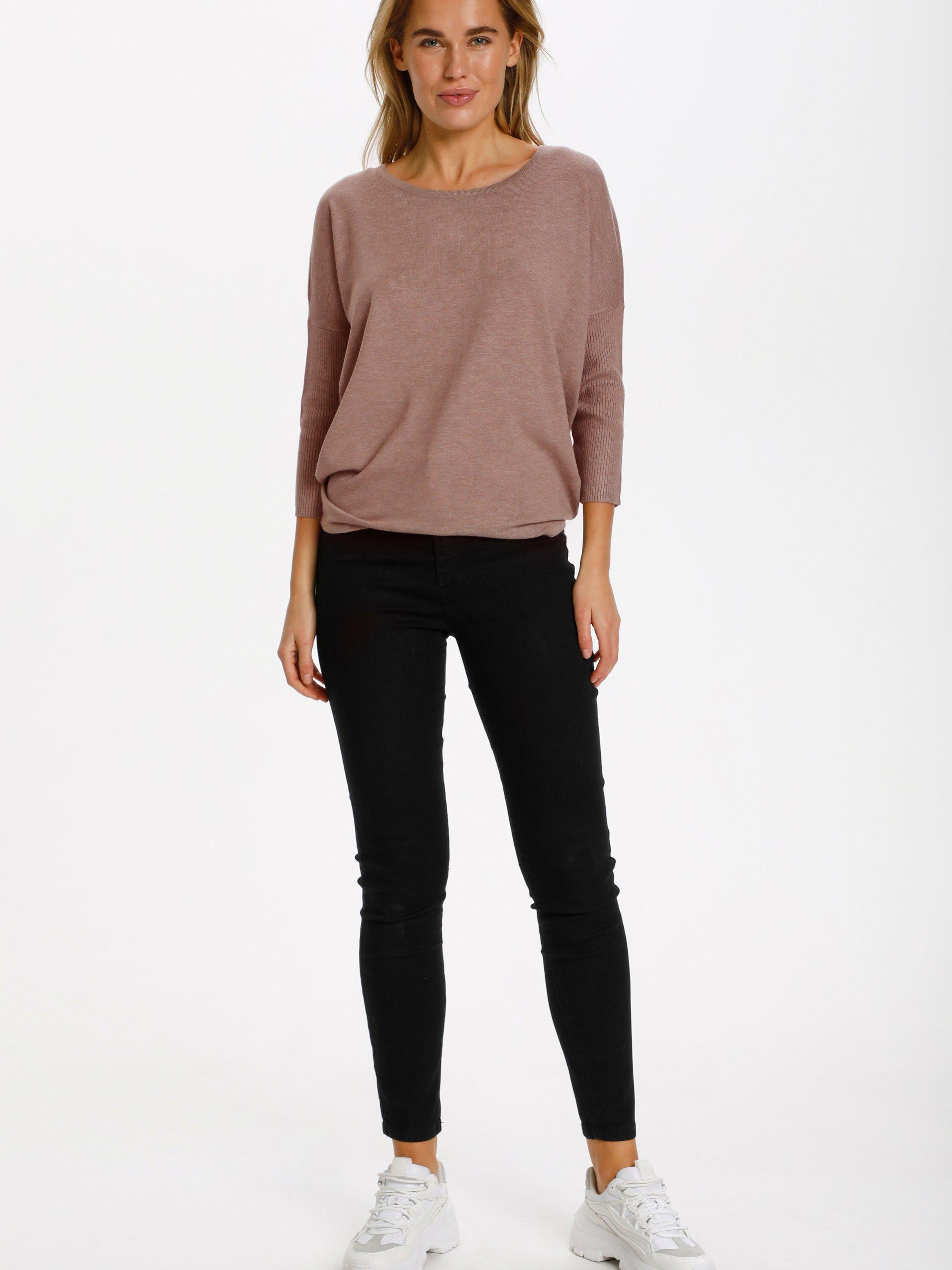 Product image 2 of 5, which shows Saint Tropez Mila 3/4 Sleeve Jumper, Atmos Melange, L