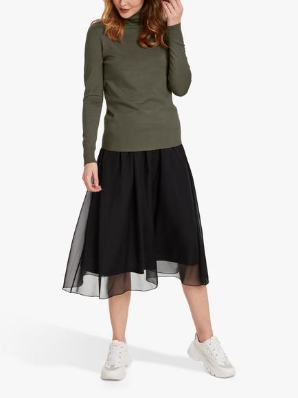 Saint Tropez Mila Roll Neck Jumper, Army Green Melange