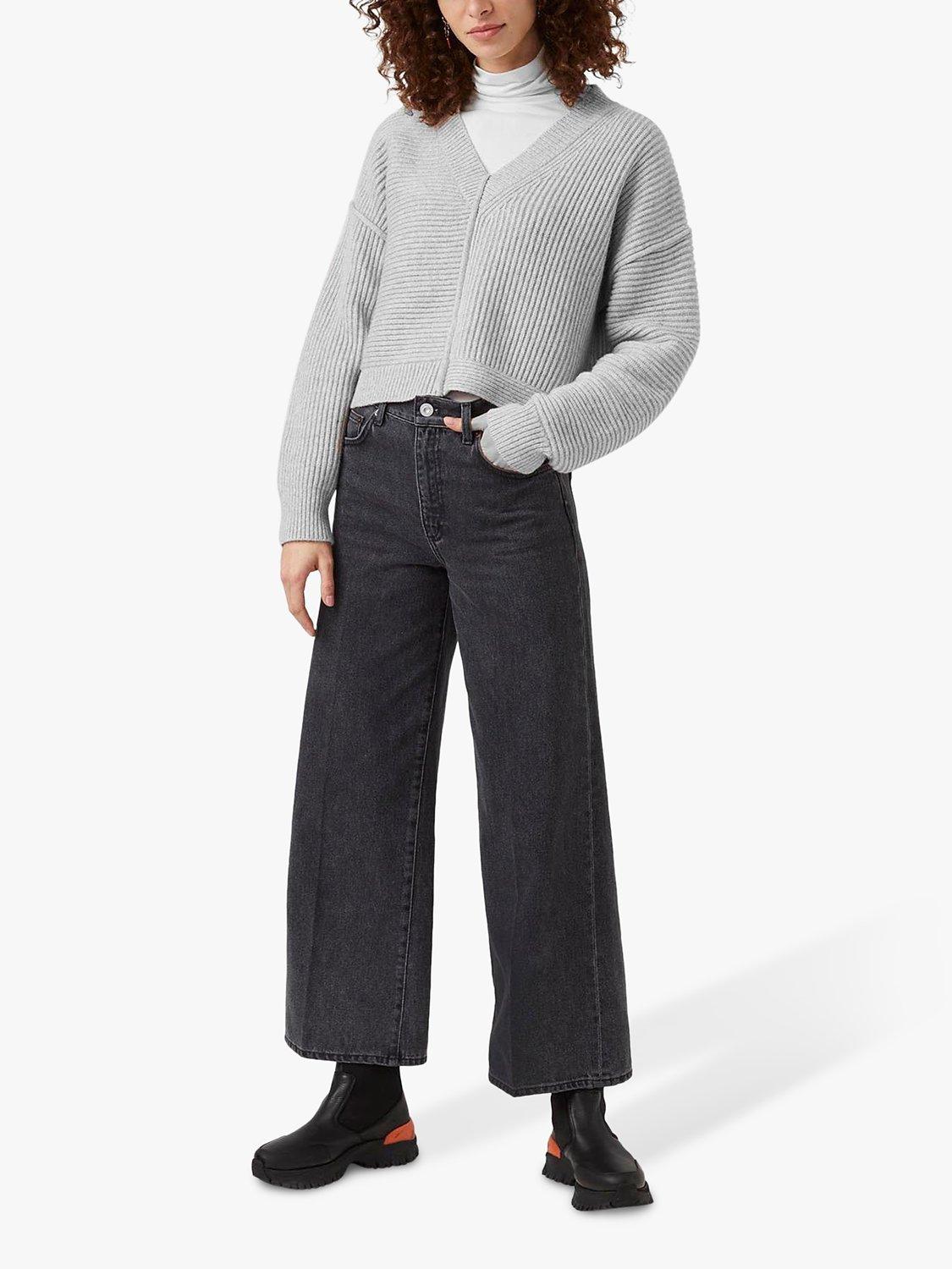 French Connection Lana V-Neck Ribbed Jumper