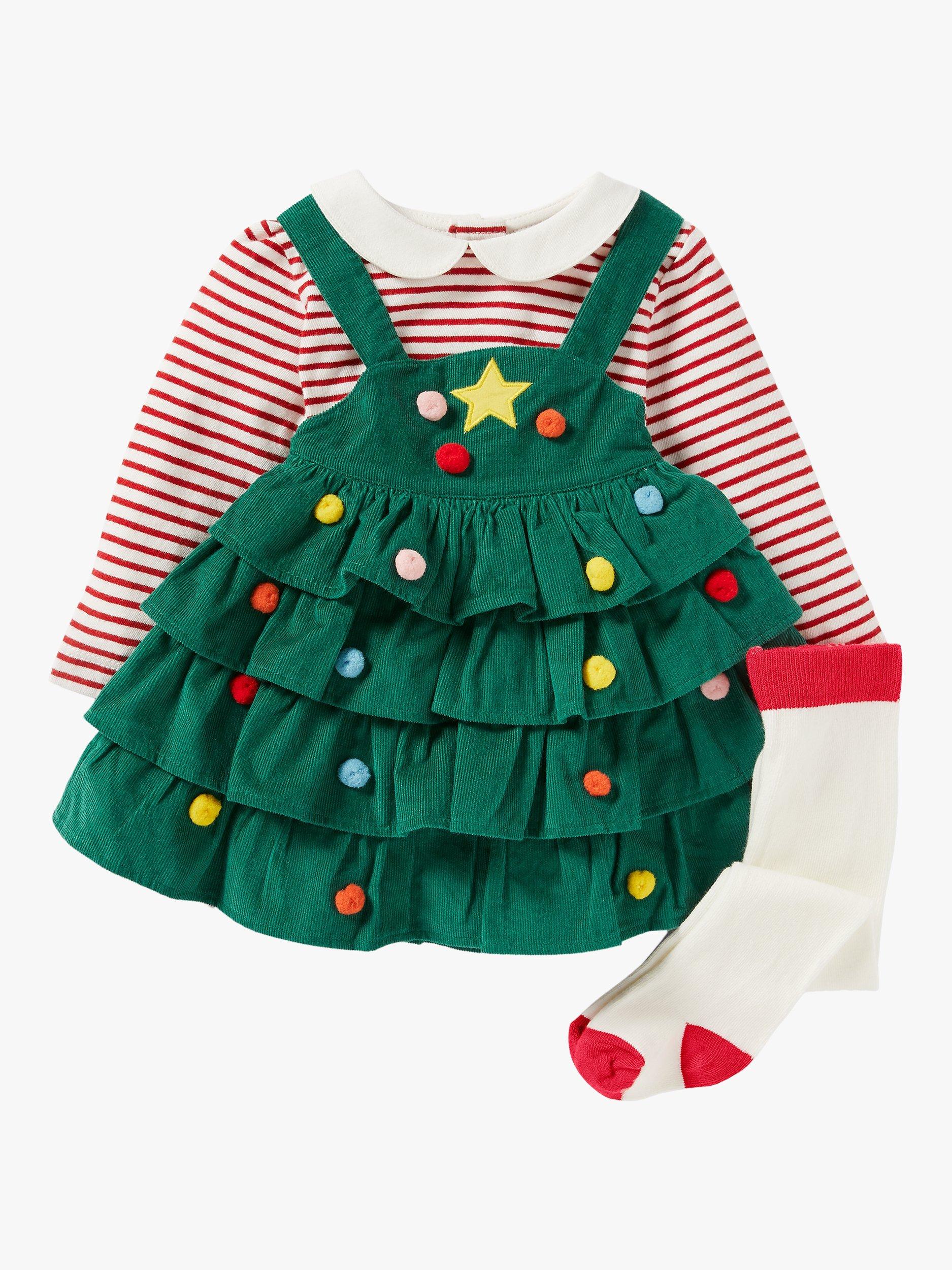 Mini Boden Baby Christmas Tree Outfit, Multi