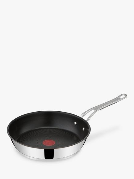 Jamie Oliver by Tefal Cook's Classics Stainless Steel Frying Pan, Grey/Silver