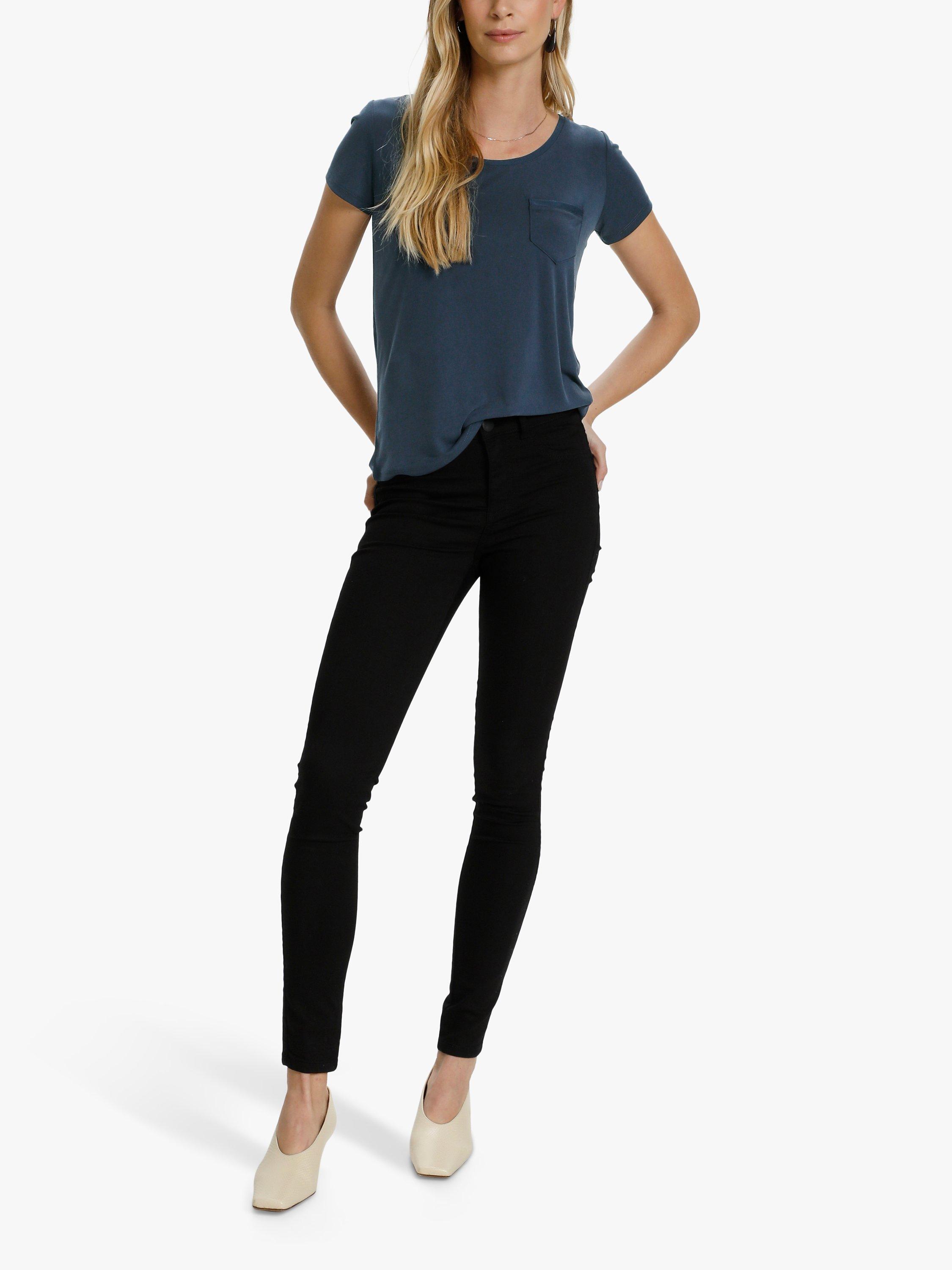 Soaked In Luxury Columbine Pocket T-Shirt, Navy