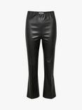 Soaked In Luxury Kaylee Faux Leather Kick Flare Trousers