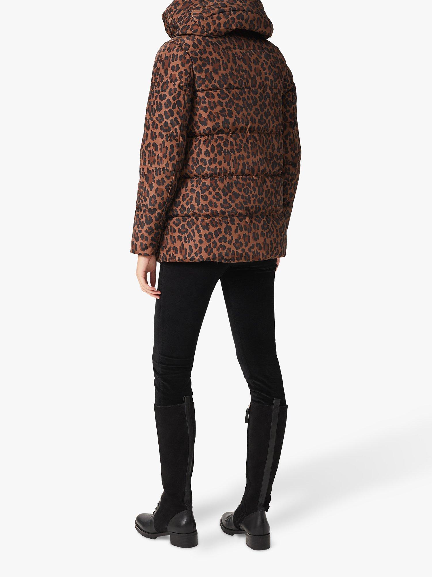 Cheetah puffer coat hotsell