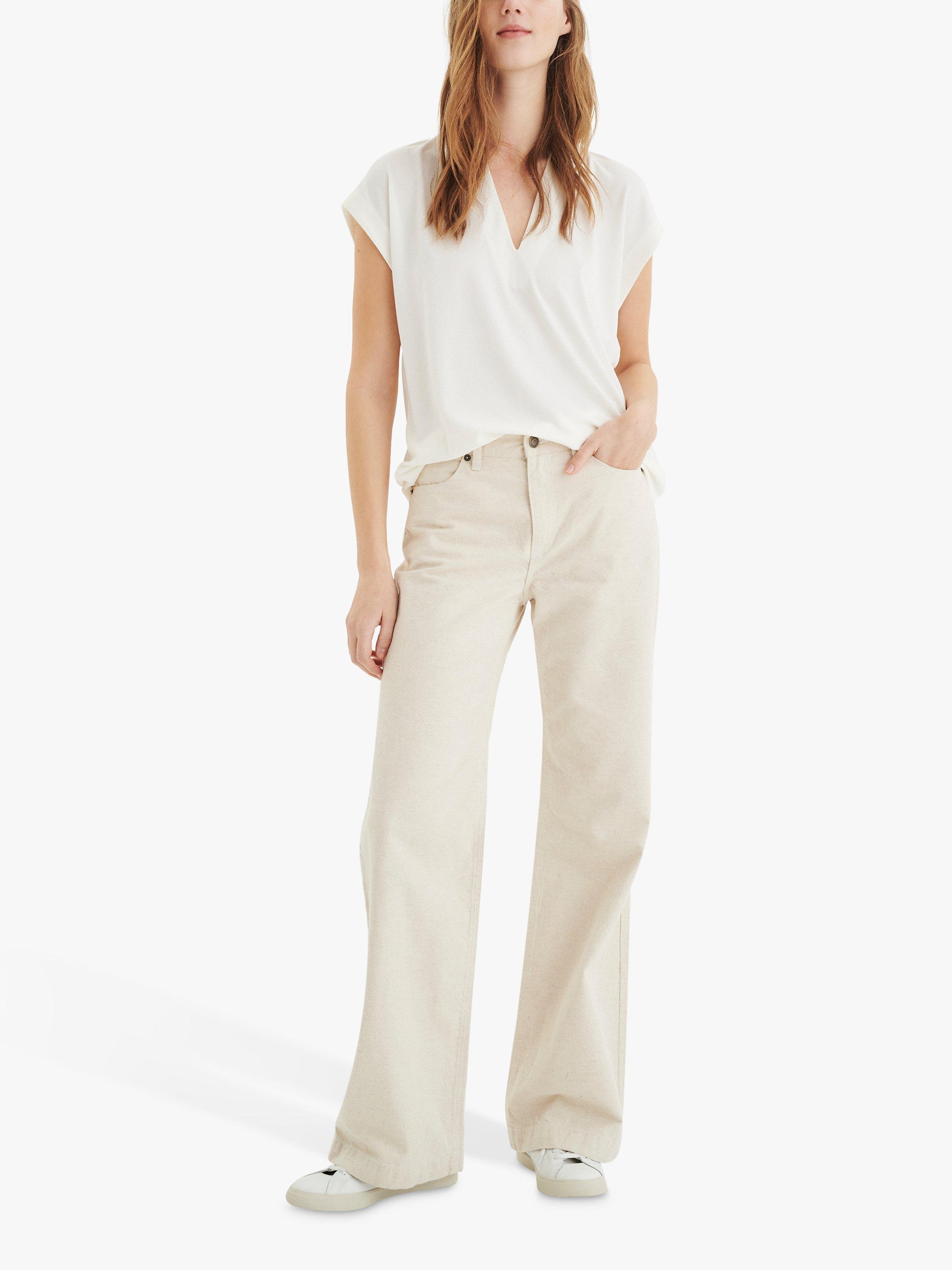 InWear Yamini V-Neck Top, White Smoke
