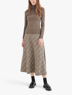 In Wear Fang Roll Neck Wool Top, Brown Melange, Brown Melange
