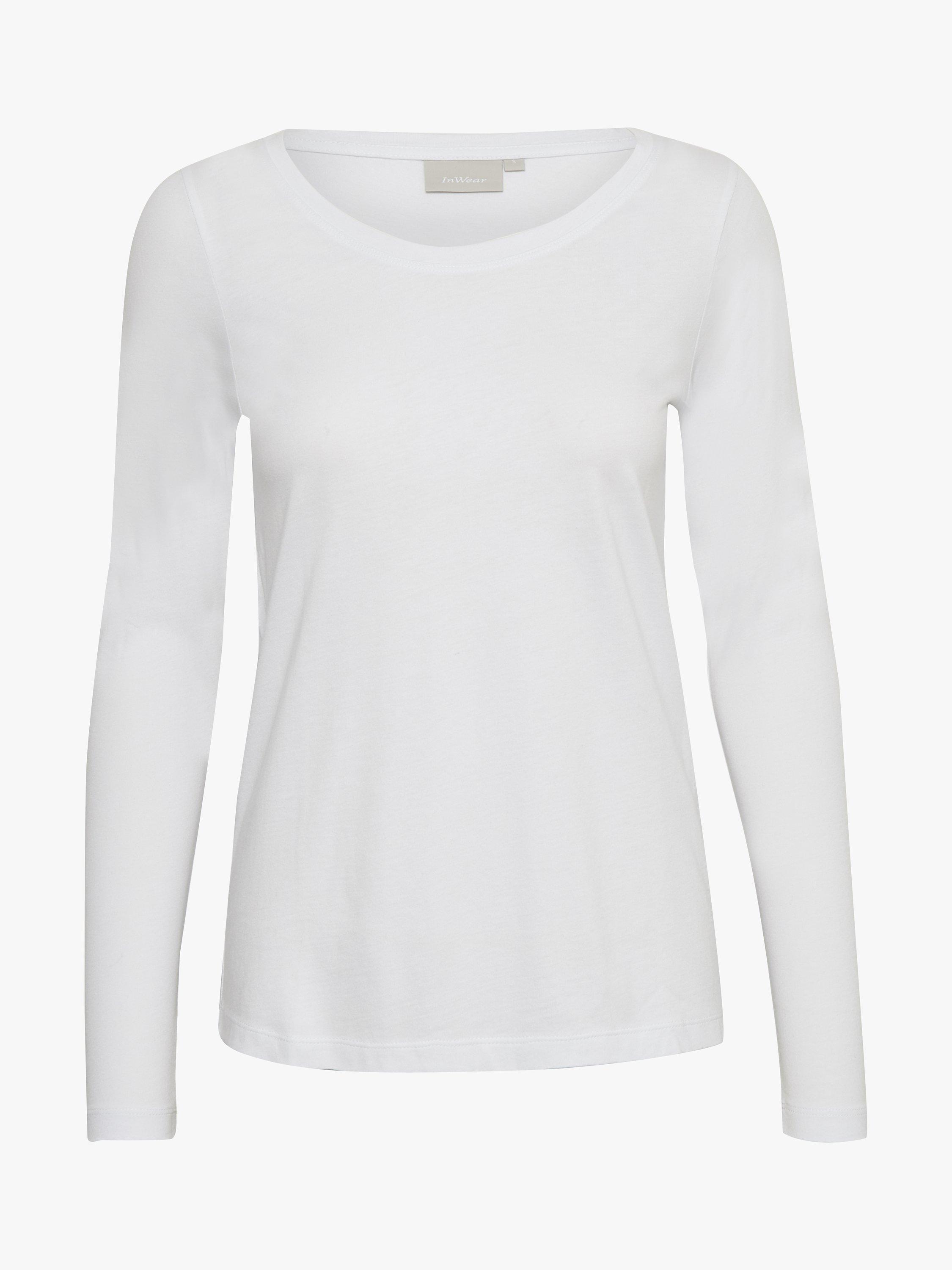 Product image 2 of 8, which shows InWear Rena Long Sleeve T-Shirt, Pure White, XS