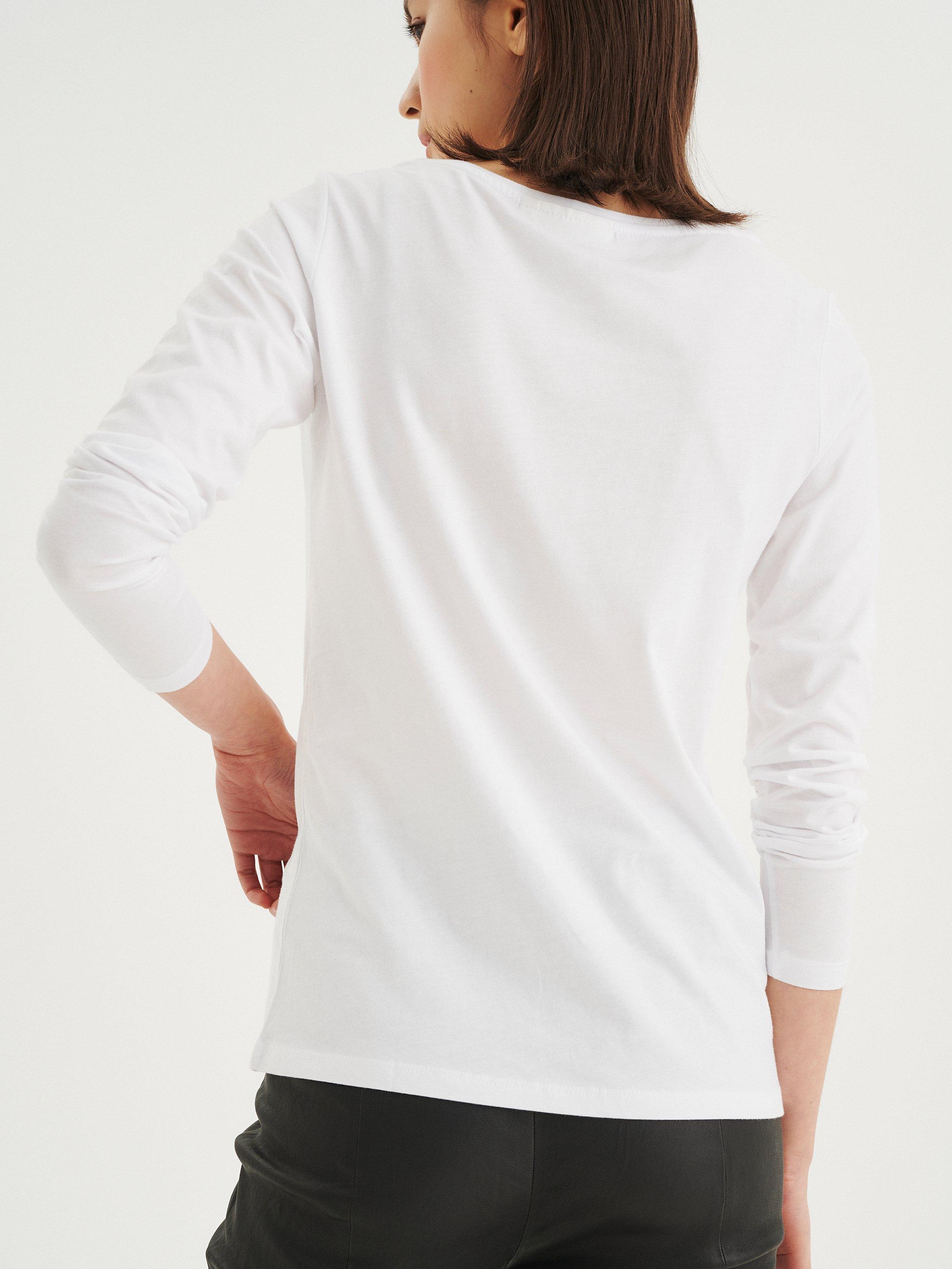 Product image 7 of 8, which shows InWear Rena Long Sleeve T-Shirt, Pure White, XS