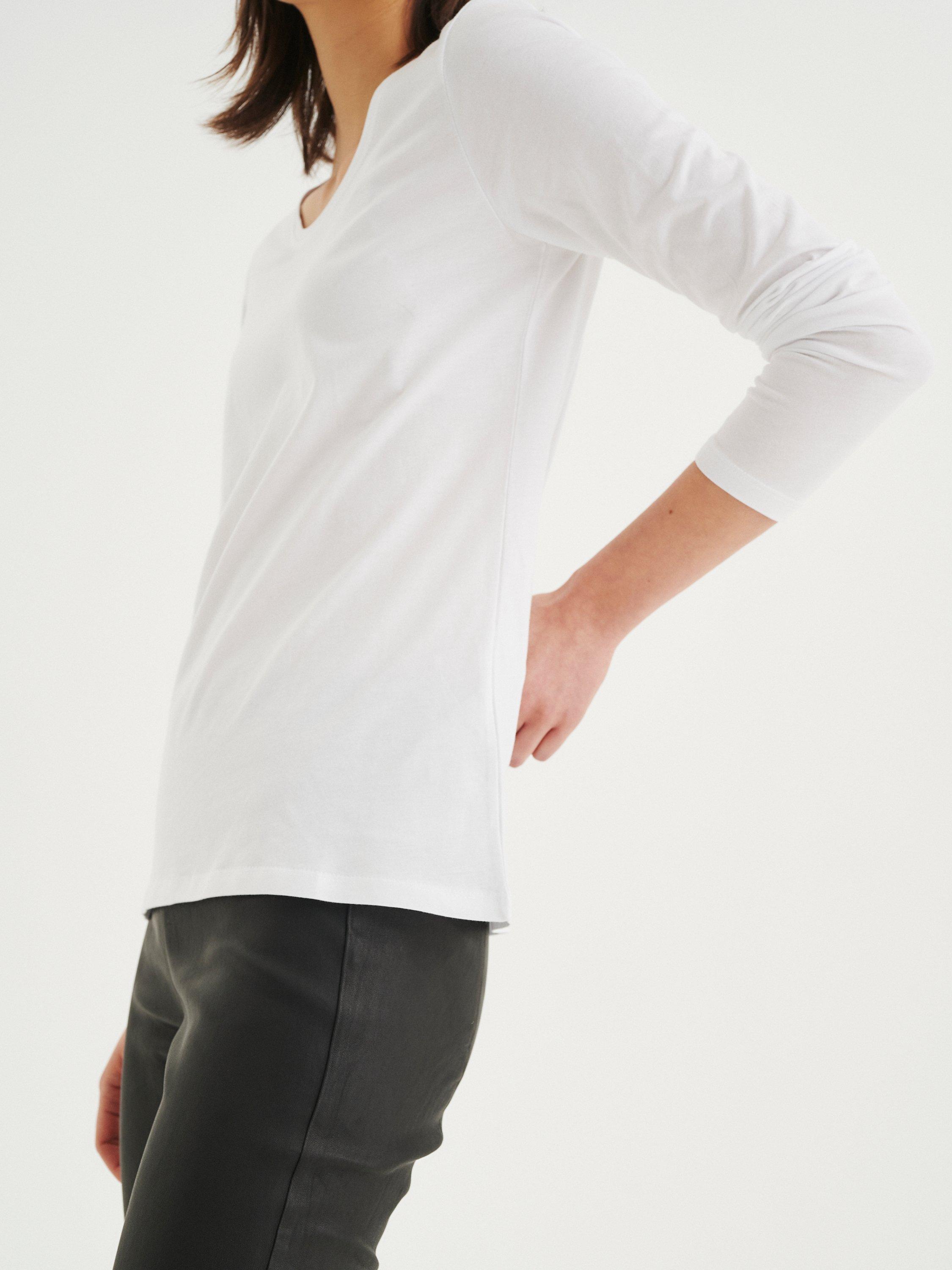 Product image 8 of 8, which shows InWear Rena Long Sleeve T-Shirt, Pure White, XS