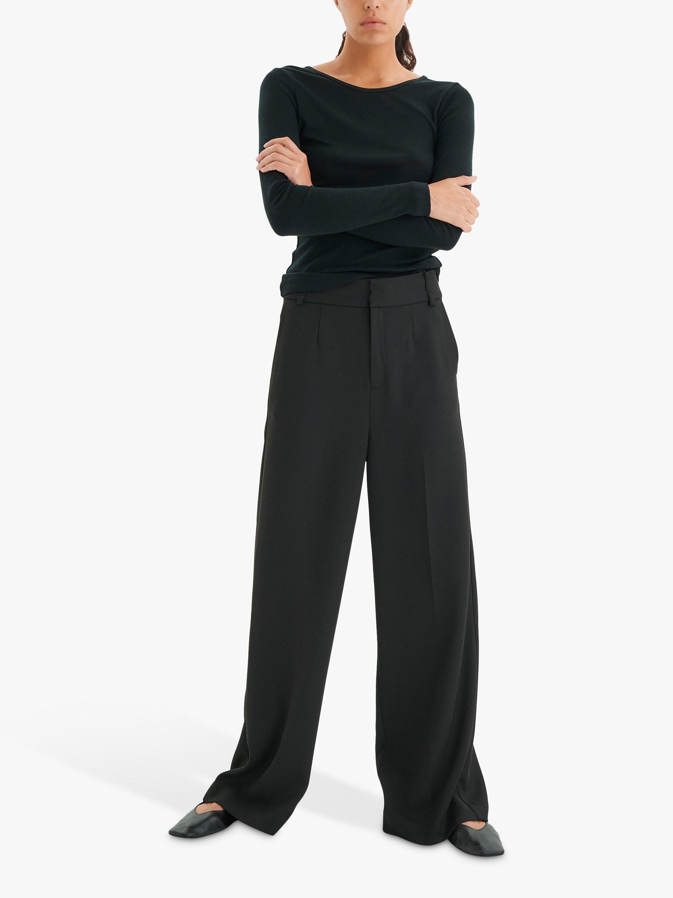 Product image 1 of 7, which shows InWear Fang Long Sleeve Wool T-Shirt, Black, XS