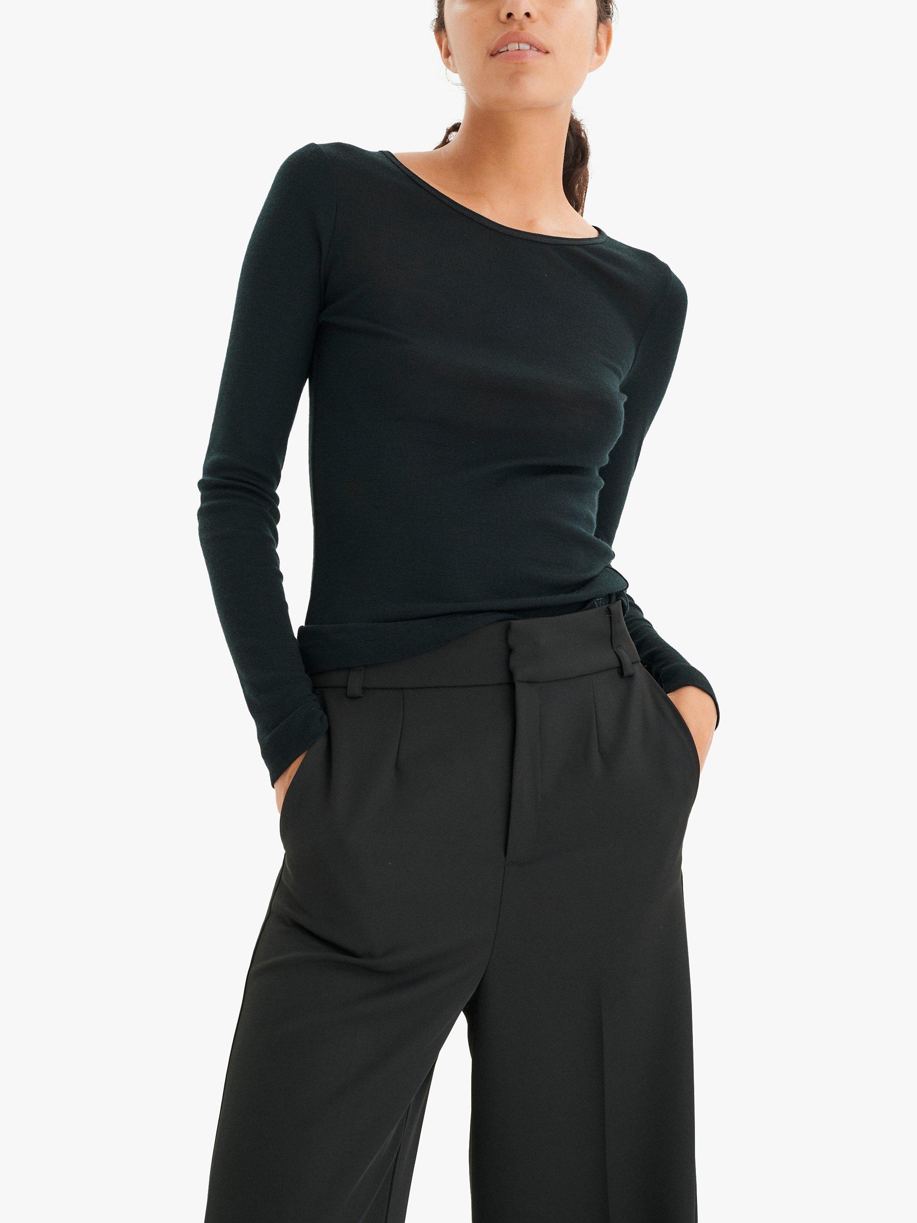 Product image 5 of 7, which shows InWear Fang Long Sleeve Wool T-Shirt, Black, XS