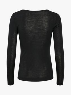 InWear Fang Long Sleeve Wool T-Shirt - view 2, Black