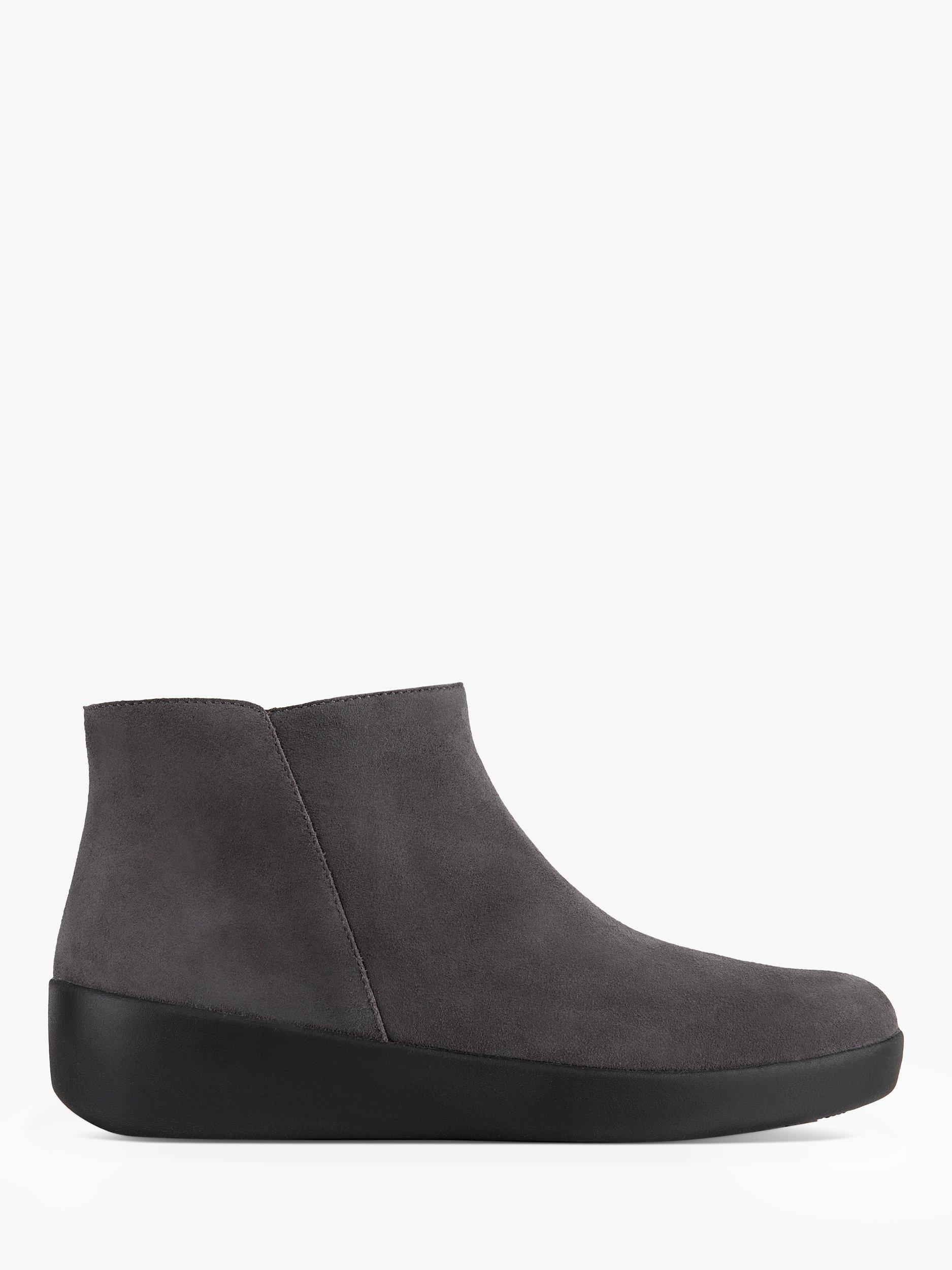 FitFlop Sumi Suede Ankle Boots, Steel Grey, 3
