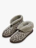 Celtic & Co. Sheepskin Bootee Slippers, Leopard