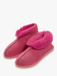 Celtic & Co. Sheepskin Soft Sole Bootee Slippers, Raspberry