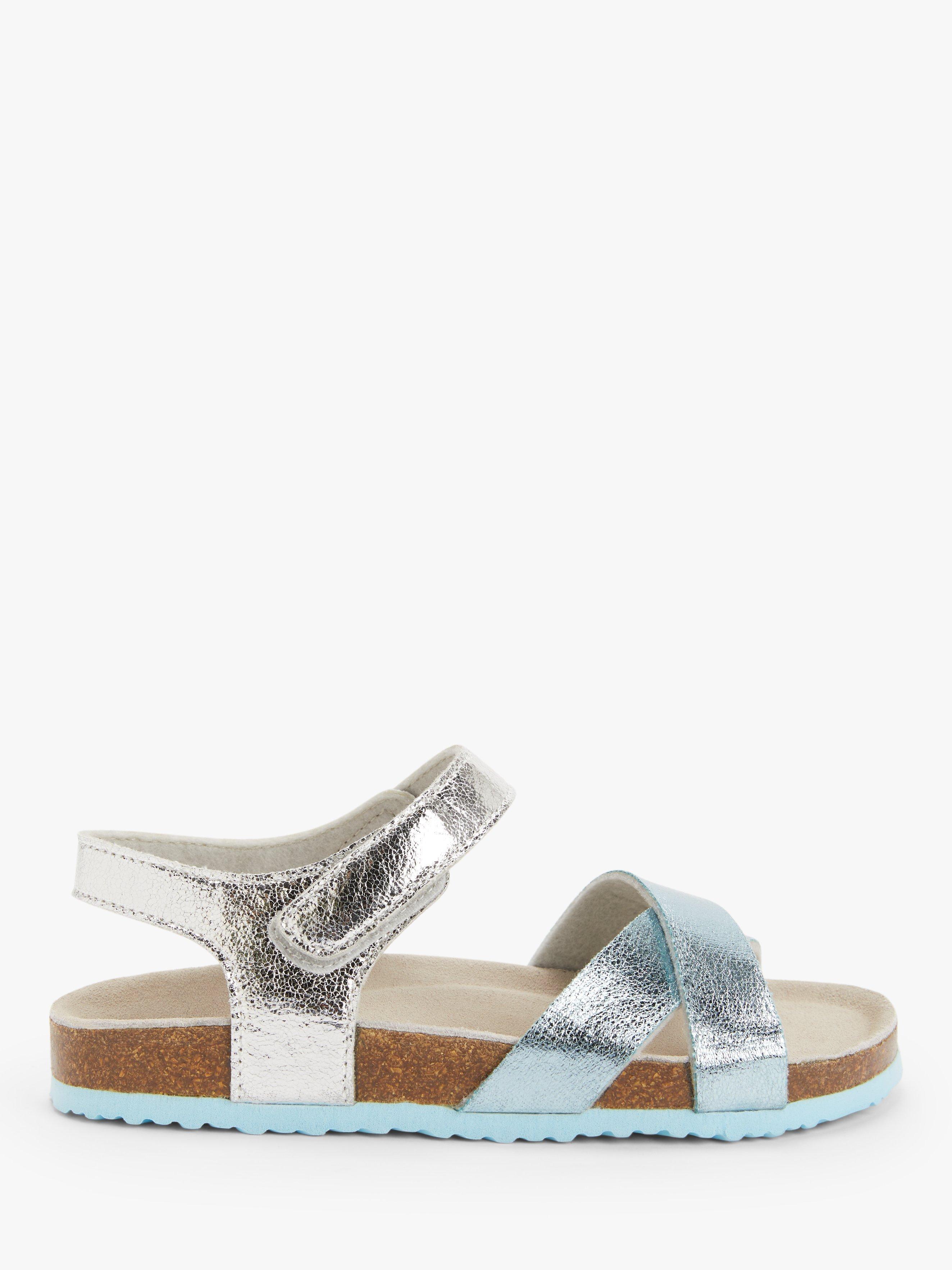 John Lewis Kids' Metallic Footbed Sandals