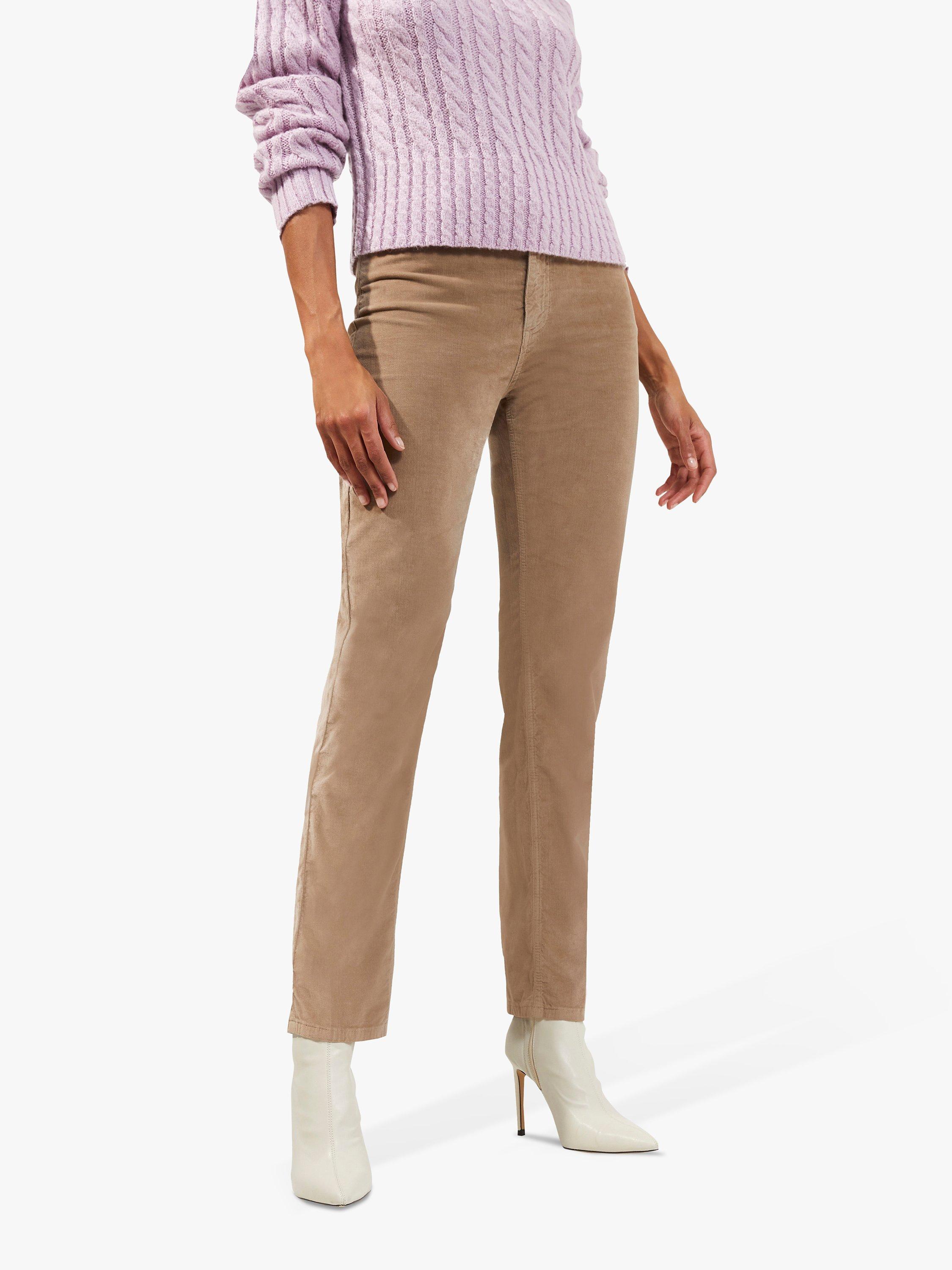 French Connection Paula Corduroy Trousers , Soft Truffle, 12