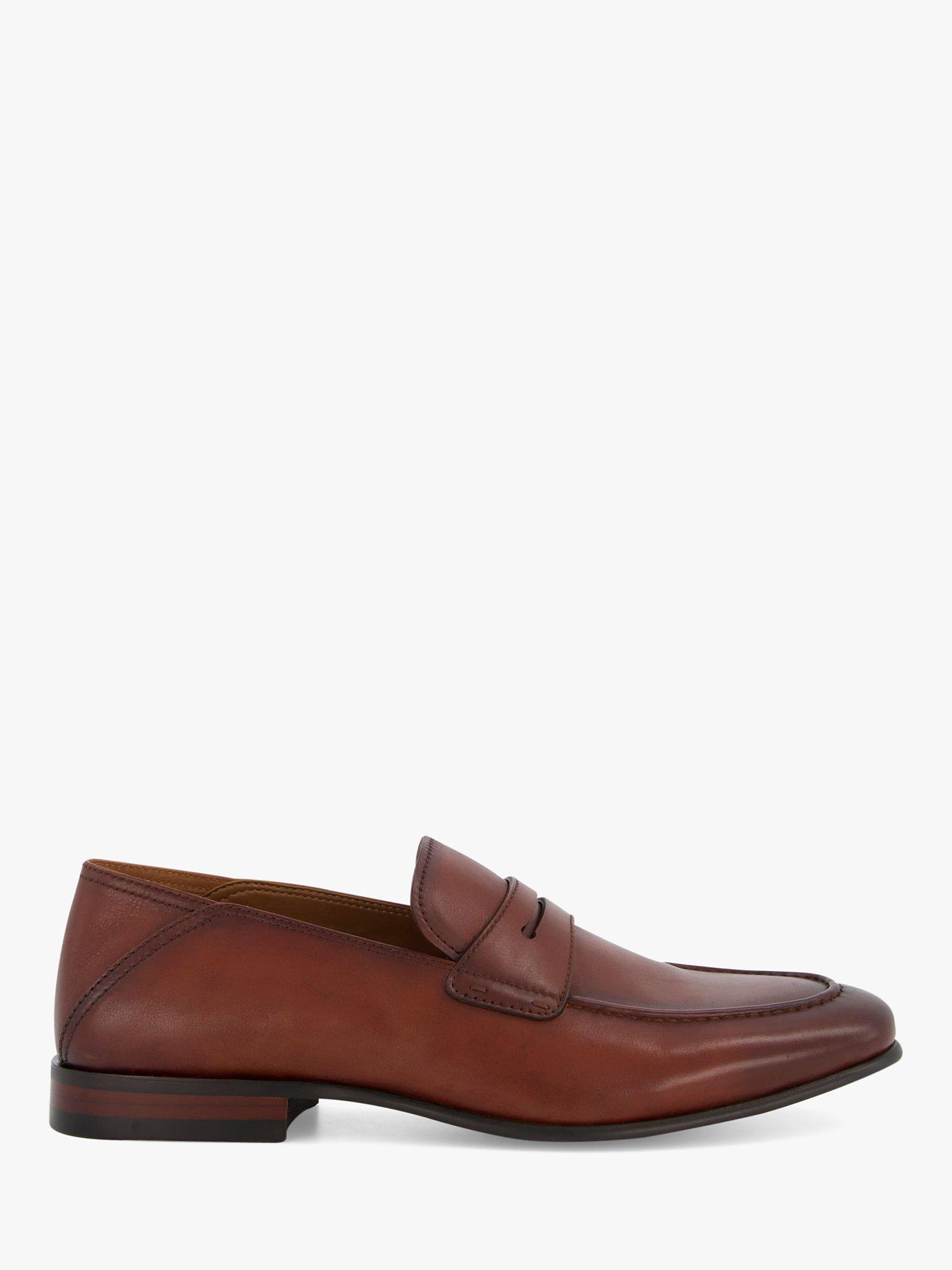 Dune Sync Leather Collapsible Heel Penny Loafer, Tan-leather