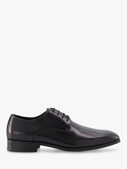 Dune London Satchel Leather Lace Up Shoes, Black