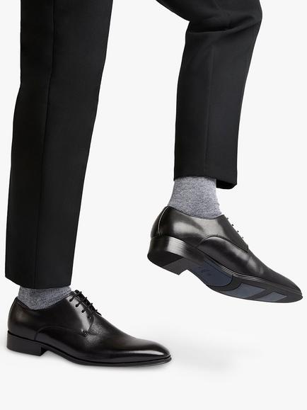 Dune London Satchel Leather Lace Up Shoes - view 2, Black