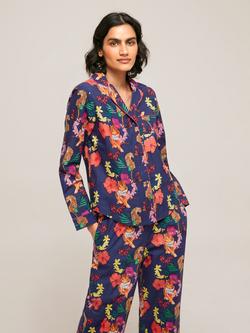 Their Nibs Tropical Tigers Pyjama Set, Navy, Navy