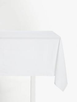 John Lewis ANYDAY Rectangular Cotton Tablecloth, White, White