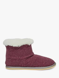 Celtic & Co. Knitted Boot Slippers, Sloeberry Fleck