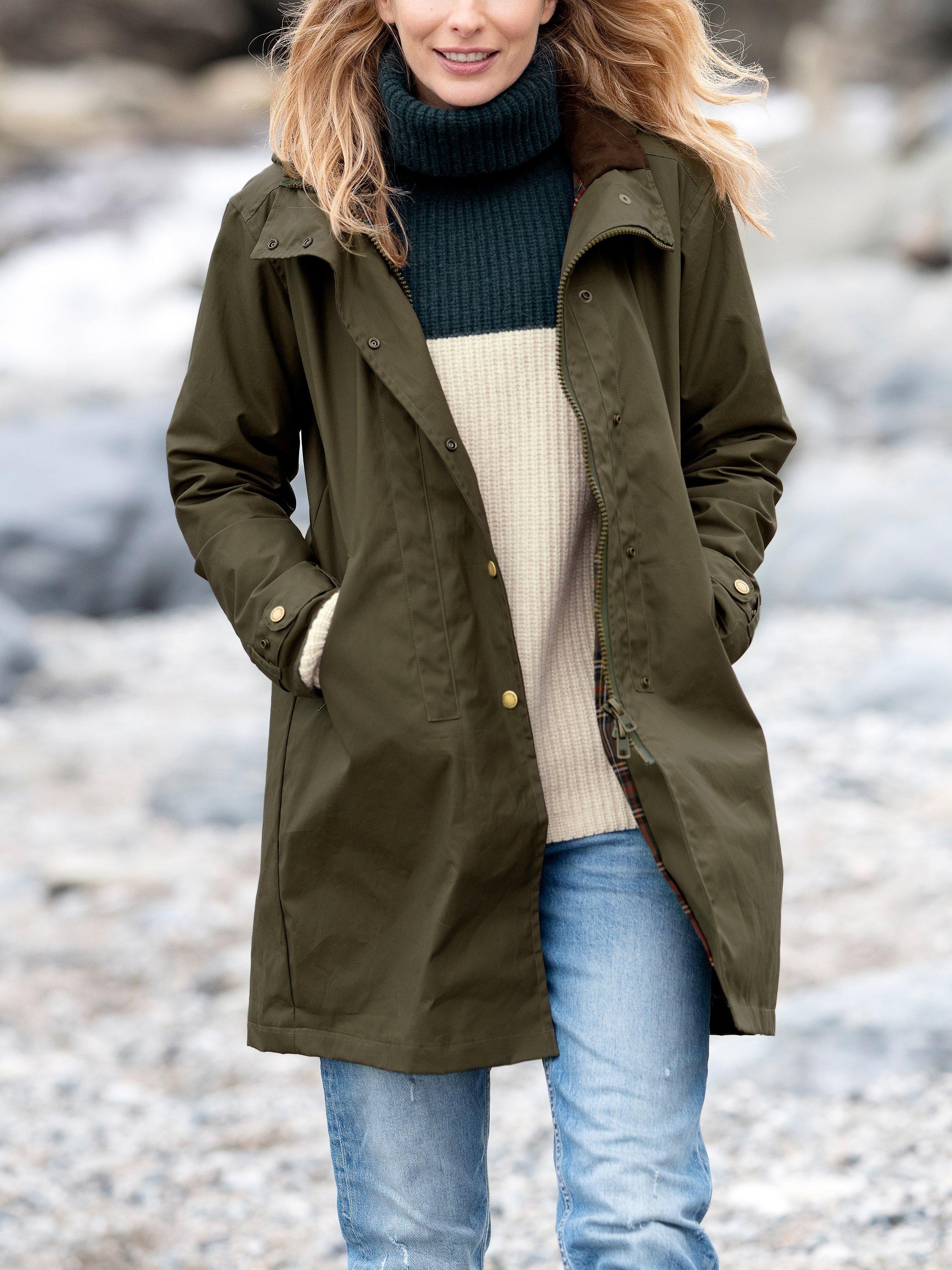 Celtic & Co. Waxed Cotton Parka Coat, Olive
