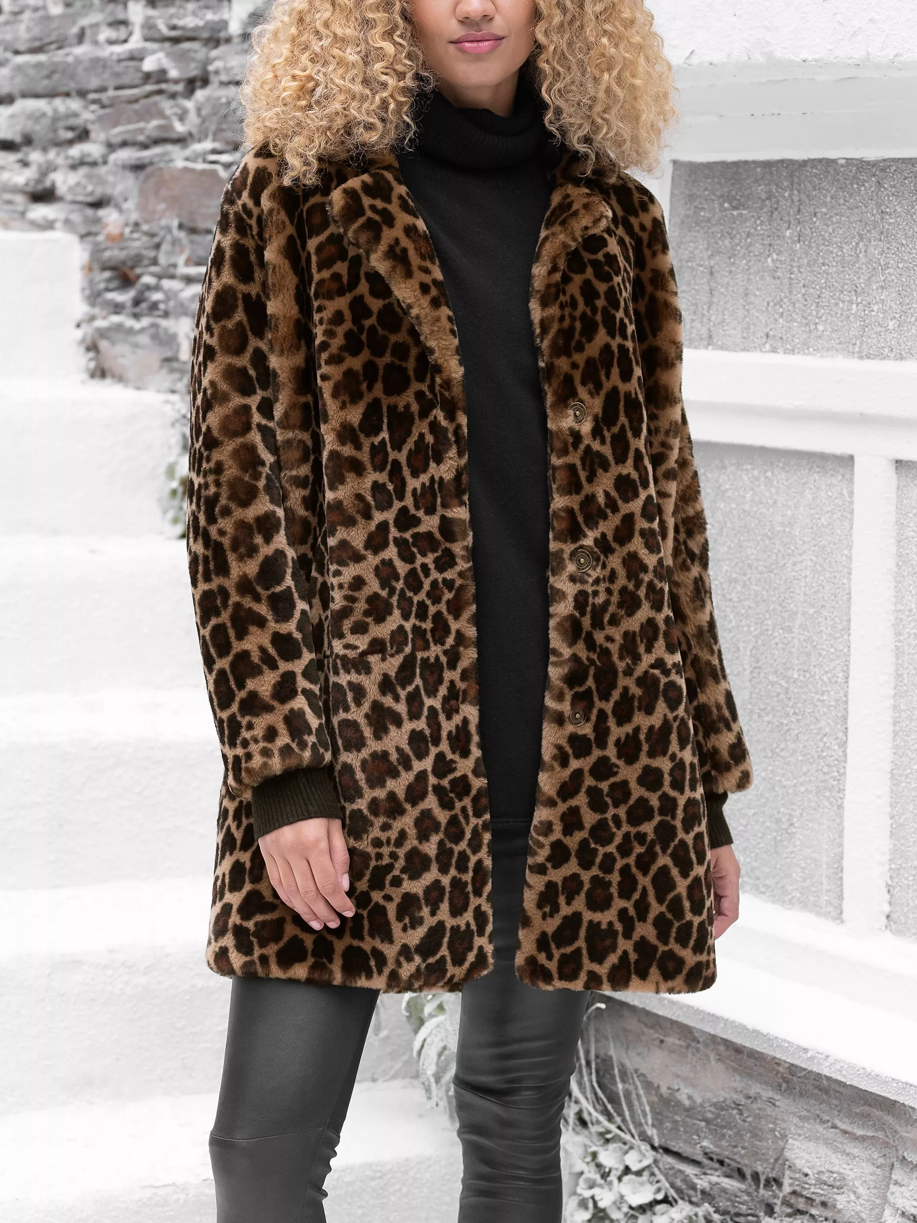 Leopard skin coat best sale