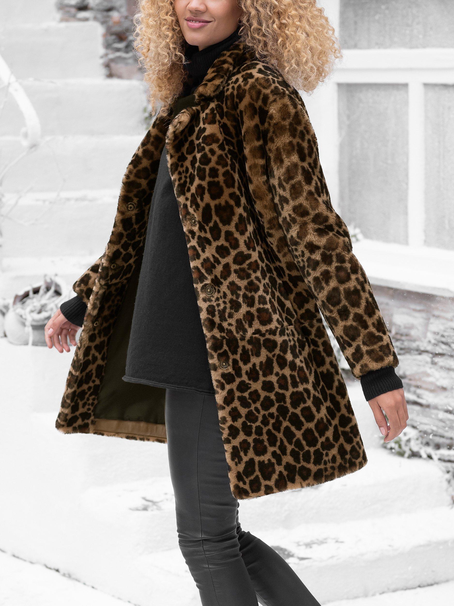 Cheetah print coat best sale