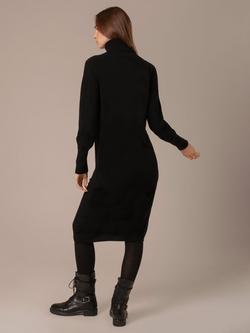 Celtic & Co. Wool Slouch Roll Neck Dress - view 2, Black