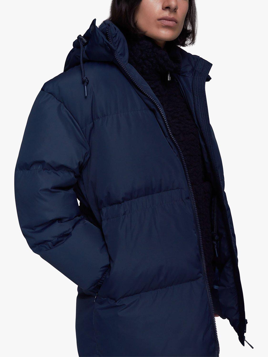 Whistles Esme Hooded Down Puffer Coat, Navy