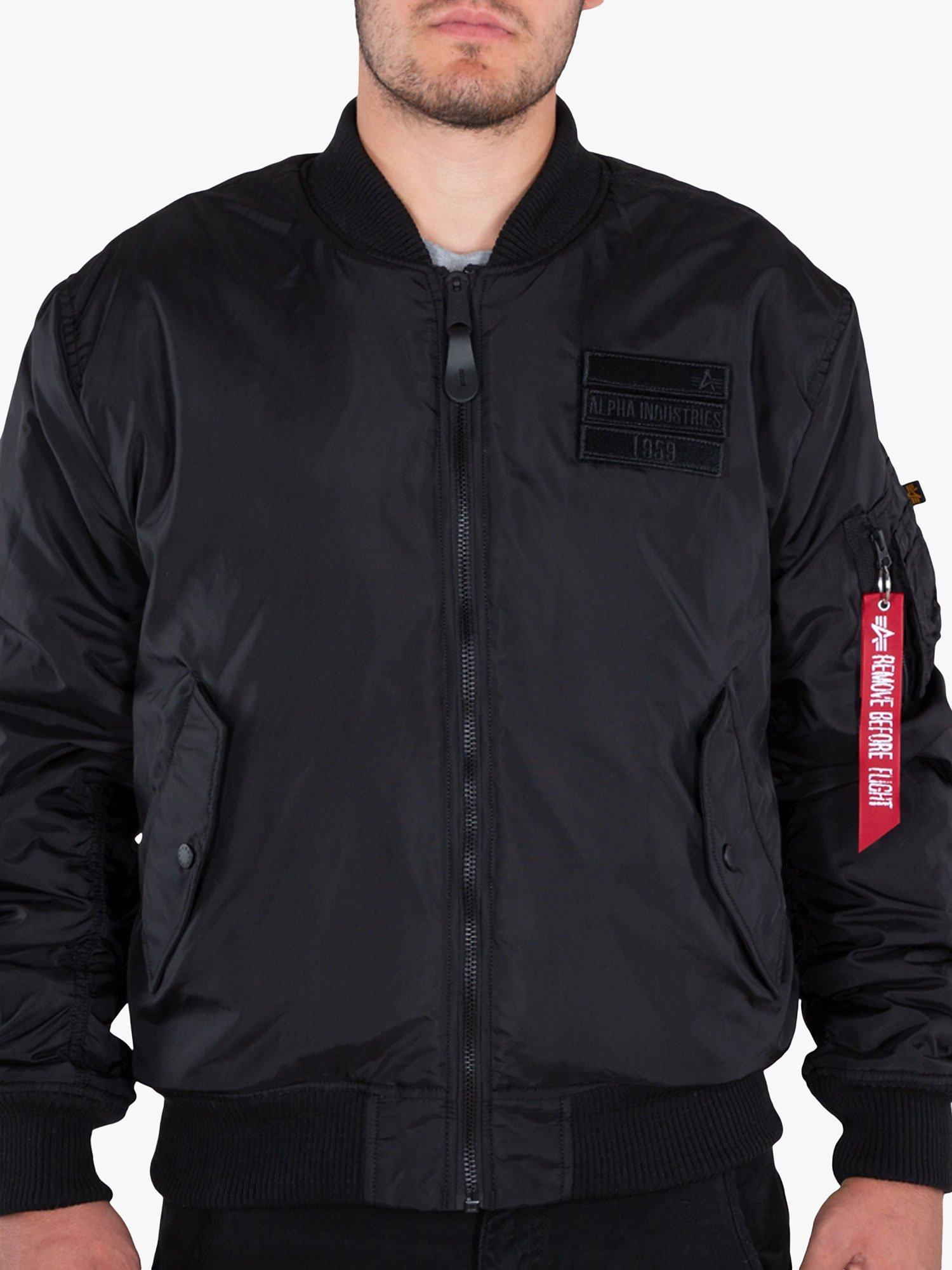 Alpha Industries MA1 FLC Reversible Camo Bomber Jacket, Black