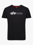 Alpha Industries Crew T-Shirt, Pack of 2, Black