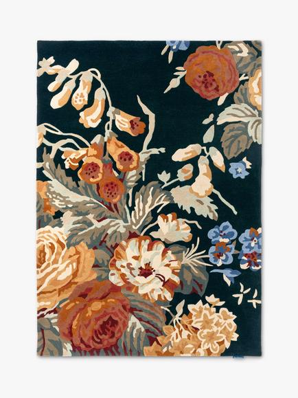 Sanderson Stapleton Park Rug, Blue/Orange